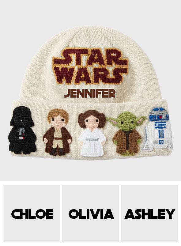 Personalized Star Wars Beanie Hat with Custom Name for Kids & Adults Beanie Hat GradoCreations