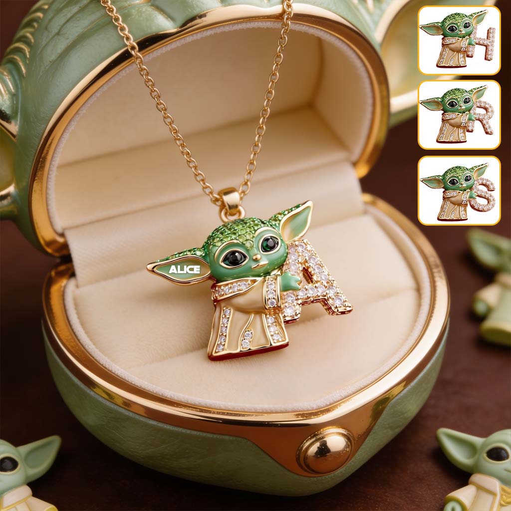 Personalized Galaxy Character Love Letter Pendant Necklace for Kids Shaped Metal Pendant Necklace GradoCreations