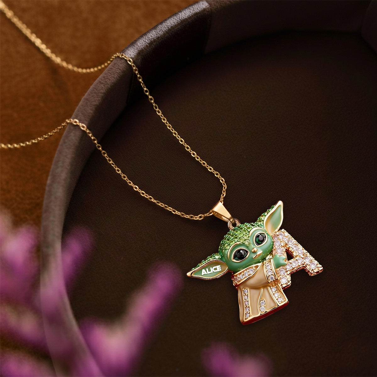 Personalized Galaxy Character Love Letter Pendant Necklace for Kids Shaped Metal Pendant Necklace GradoCreations