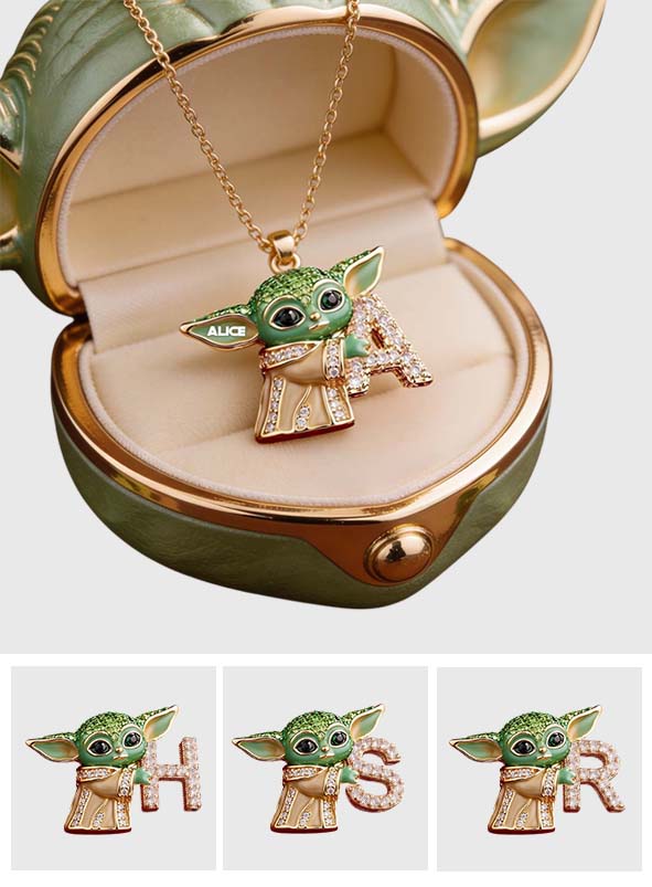 Personalized Galaxy Character Love Letter Pendant Necklace for Kids Shaped Metal Pendant Necklace GradoCreations