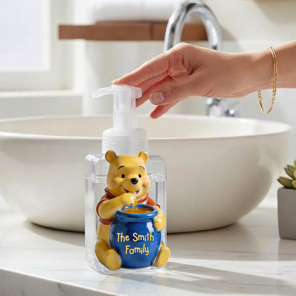 Personalized Honey Bear Soap Dispenser & Toothbrush Holder Gift Set Acrylic Pot & Pump Dispenser GradoCreations
