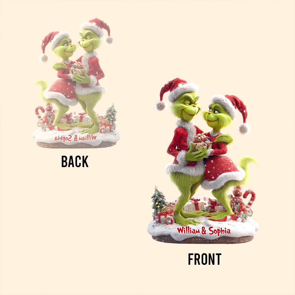 Personalized Grinchmas Acrylic Plaque Custom Name Gift for Couple Custom Shaped Acrylic Plaque GradoCreations