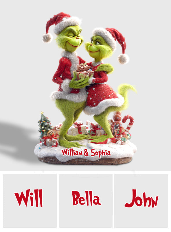 Personalized Grinchmas Acrylic Plaque Custom Name Gift for Couple Custom Shaped Acrylic Plaque GradoCreations