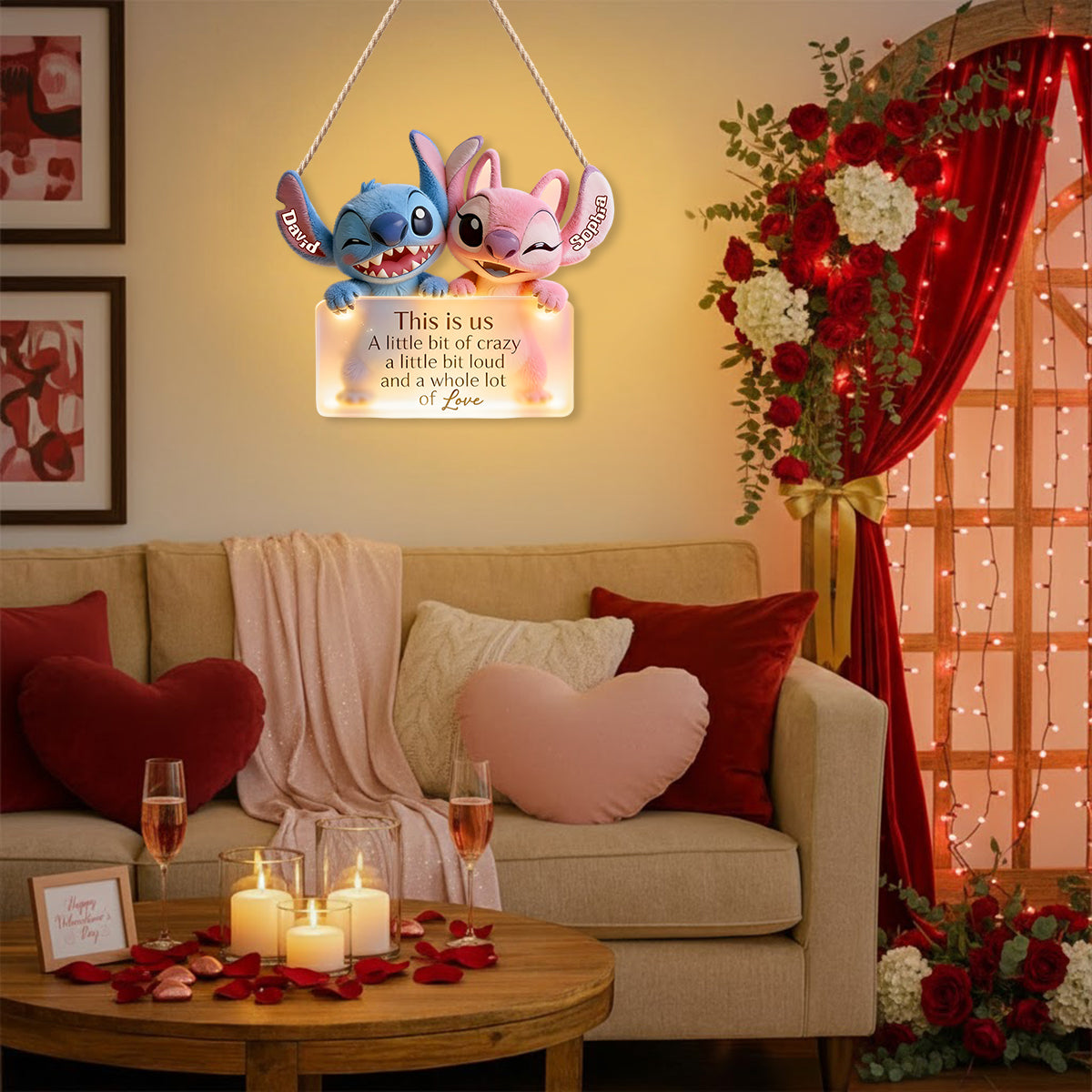 Personalized Ohana LED Light Acrylic Sign Custom Family Decor LED Light Acrylic Sign GradoCreations