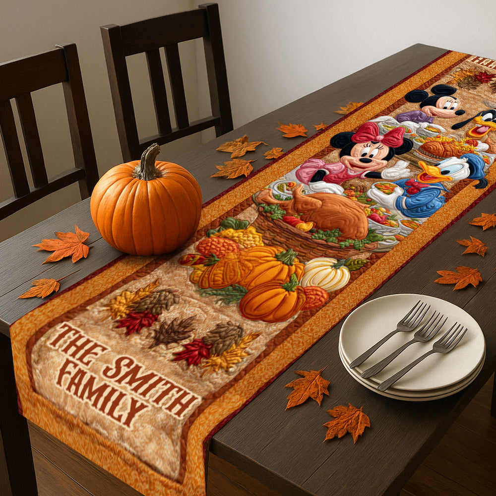 Personalized Quilt Table Runner Thanksgiving Gift for Family Quilt Table Runner GradoCreations