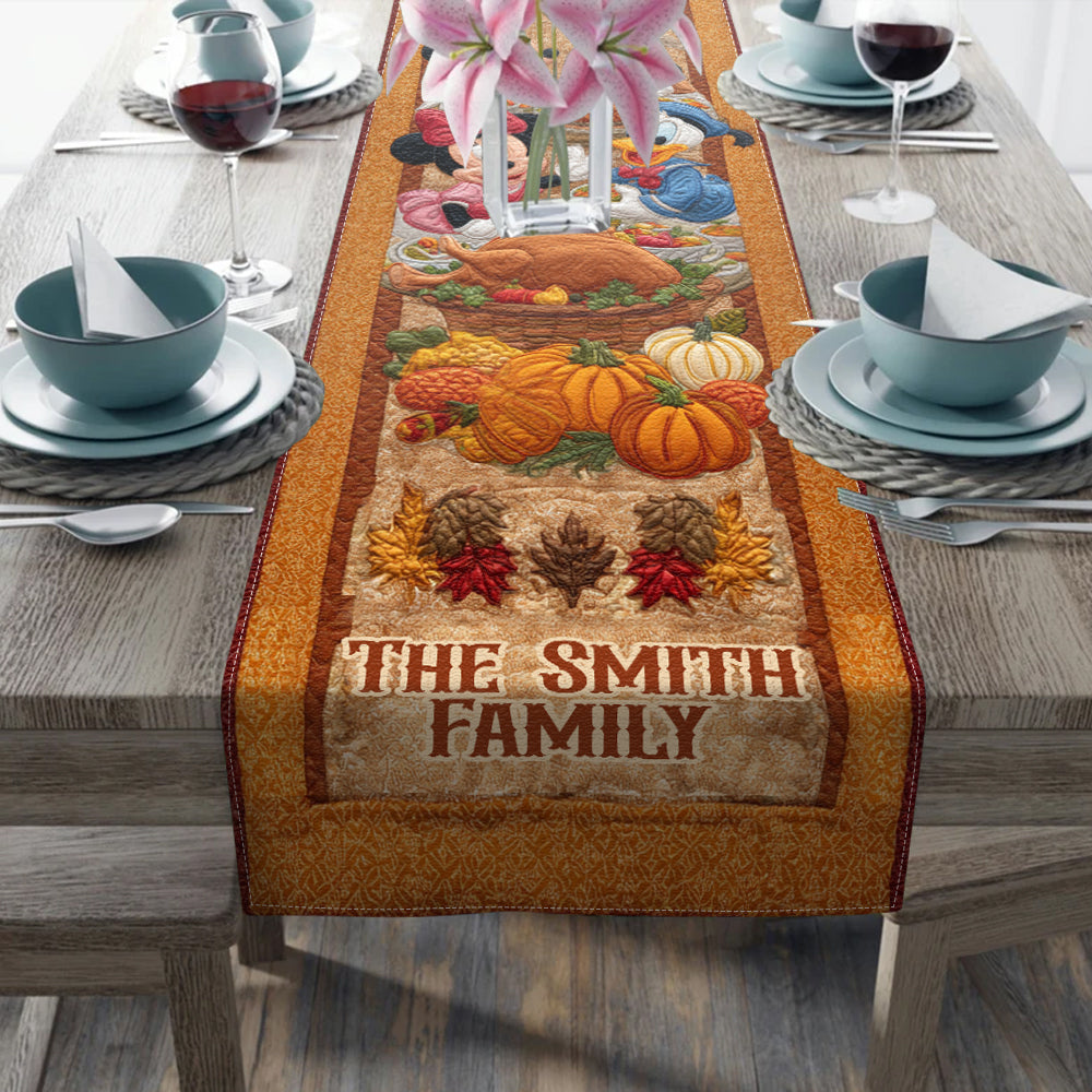 Personalized Quilt Table Runner Thanksgiving Gift for Family Quilt Table Runner GradoCreations