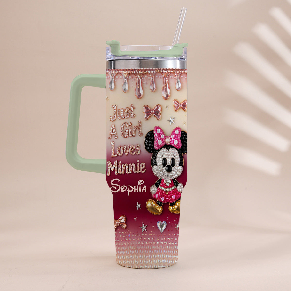 Personalized Mouse Tumbler with Handle Custom Name Gift for Kids Tumbler With Handle GradoCreations