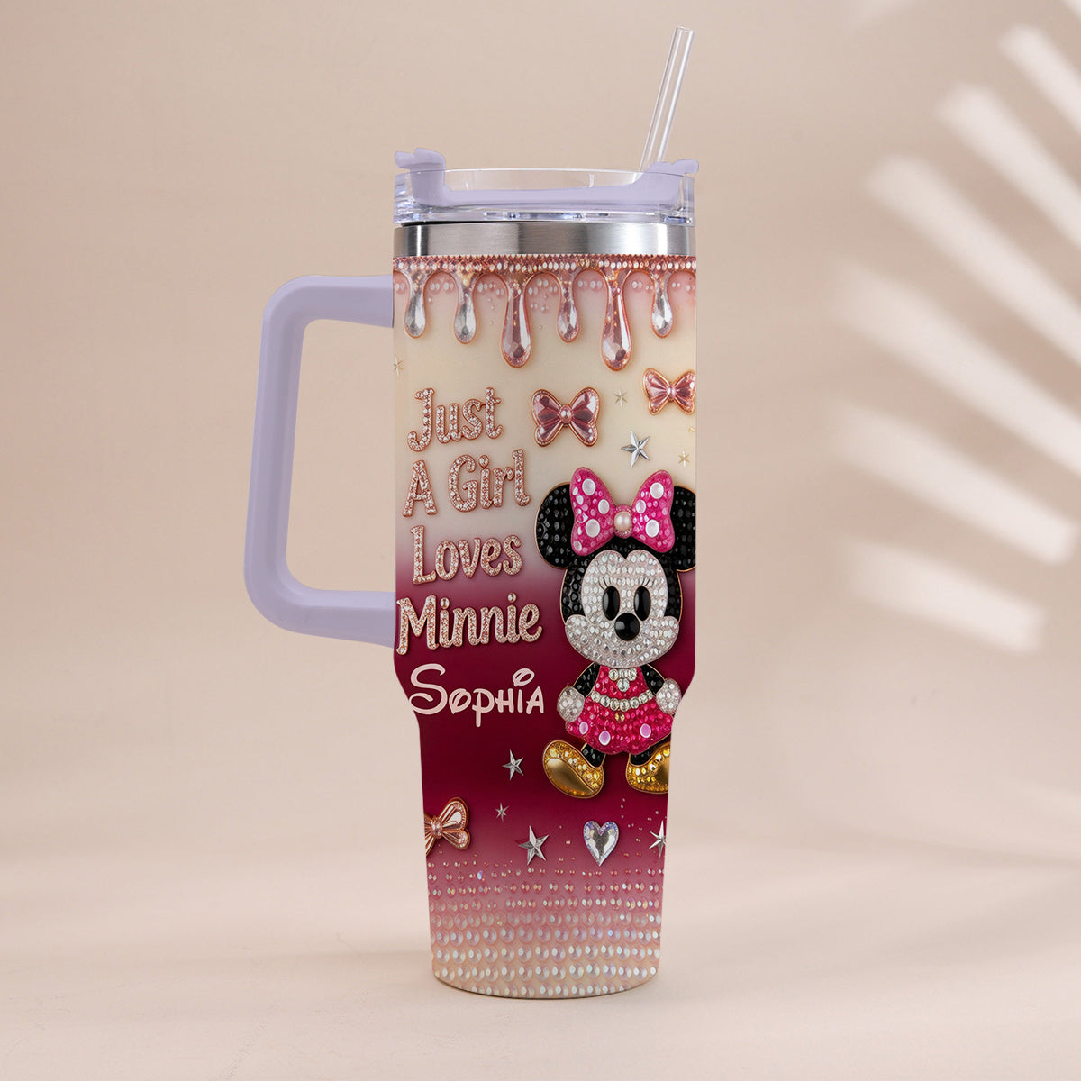 Personalized Mouse Tumbler with Handle Custom Name Gift for Kids Tumbler With Handle GradoCreations