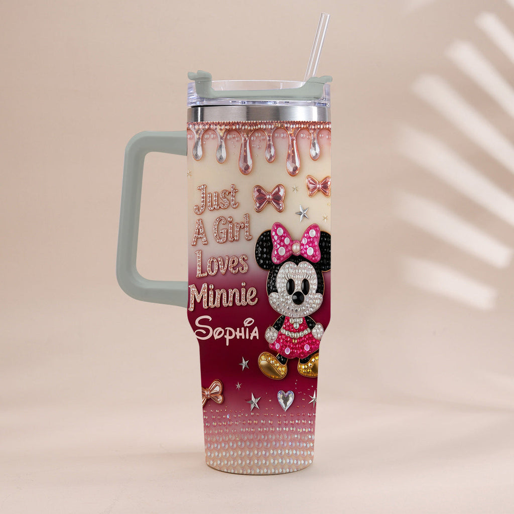 Personalized Mouse Tumbler with Handle Custom Name Gift for Kids Tumbler With Handle GradoCreations