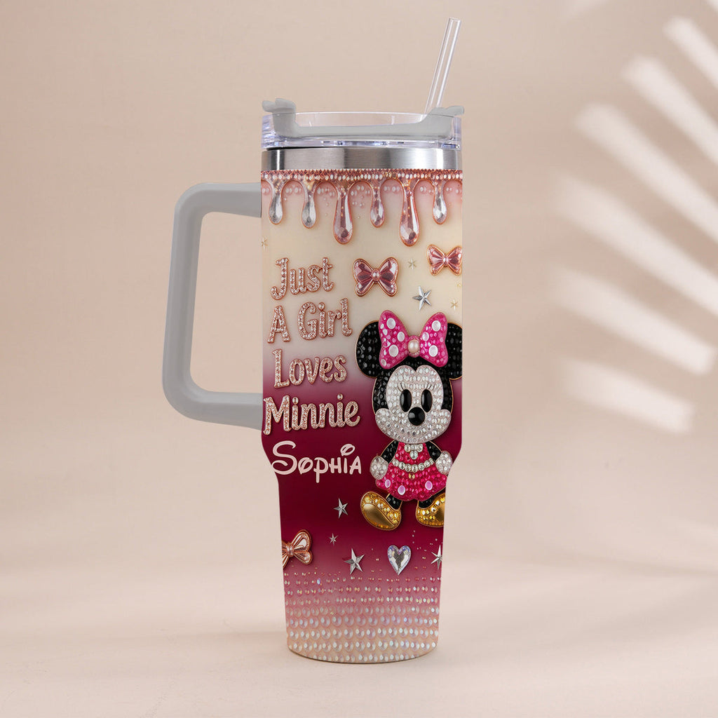 Personalized Mouse Tumbler with Handle Custom Name Gift for Kids Tumbler With Handle GradoCreations