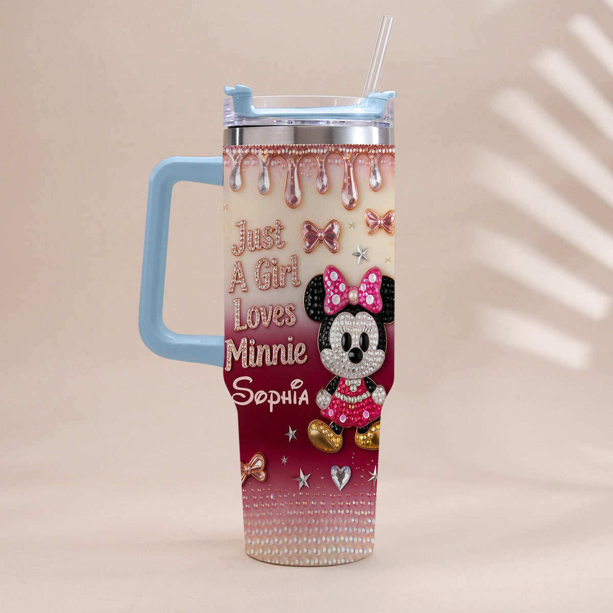 Personalized Mouse Tumbler with Handle Custom Name Gift for Kids Tumbler With Handle GradoCreations