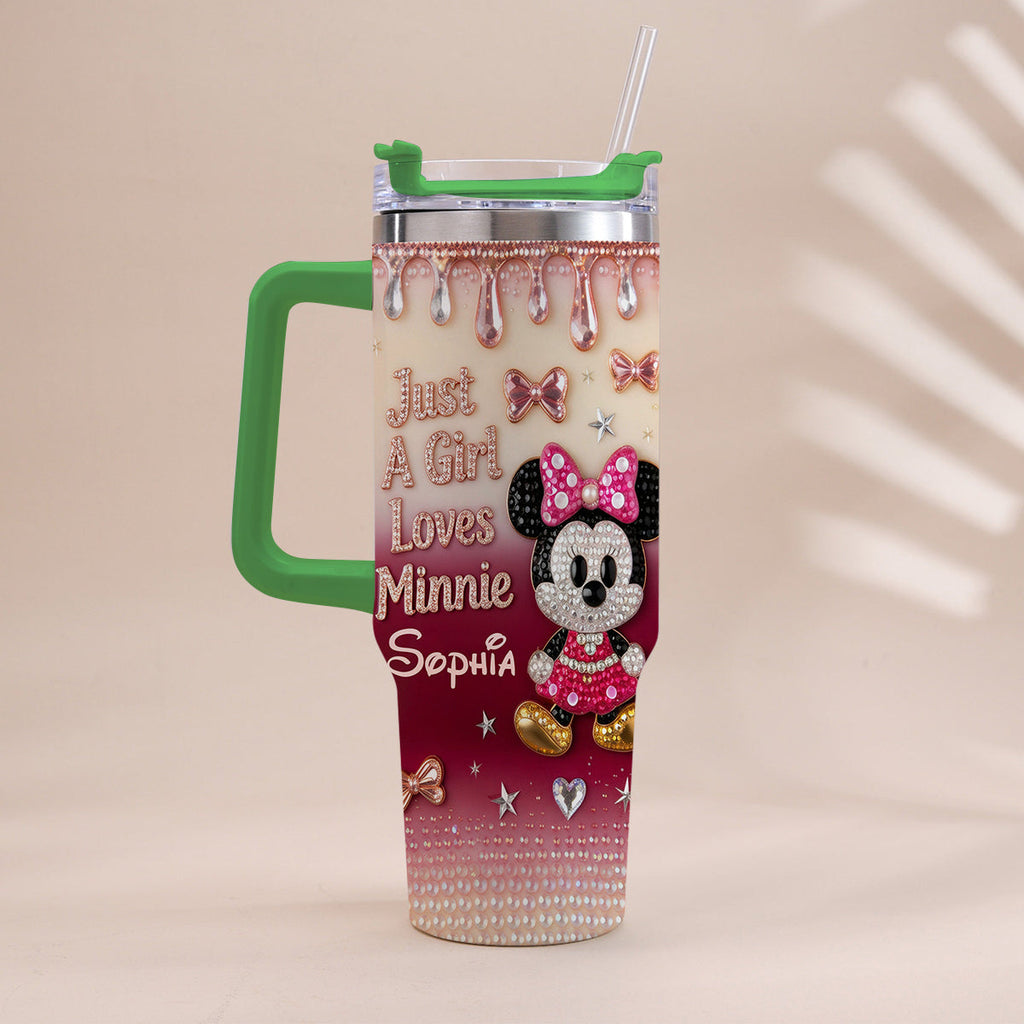 Personalized Mouse Tumbler with Handle Custom Name Gift for Kids Tumbler With Handle GradoCreations