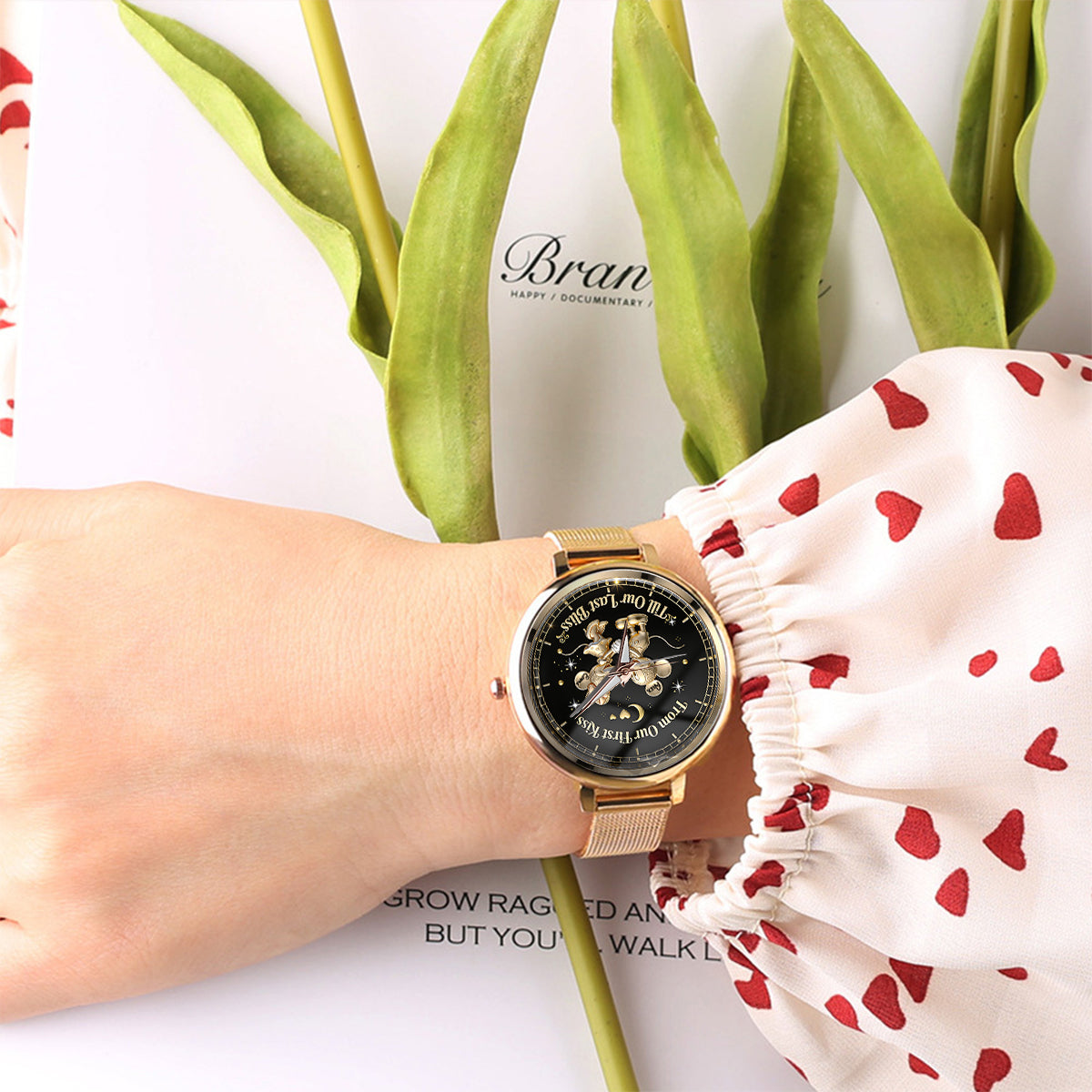 Personalized Women Hand Watch Custom Name Gift for Her Women Hand Watch GradoCreations