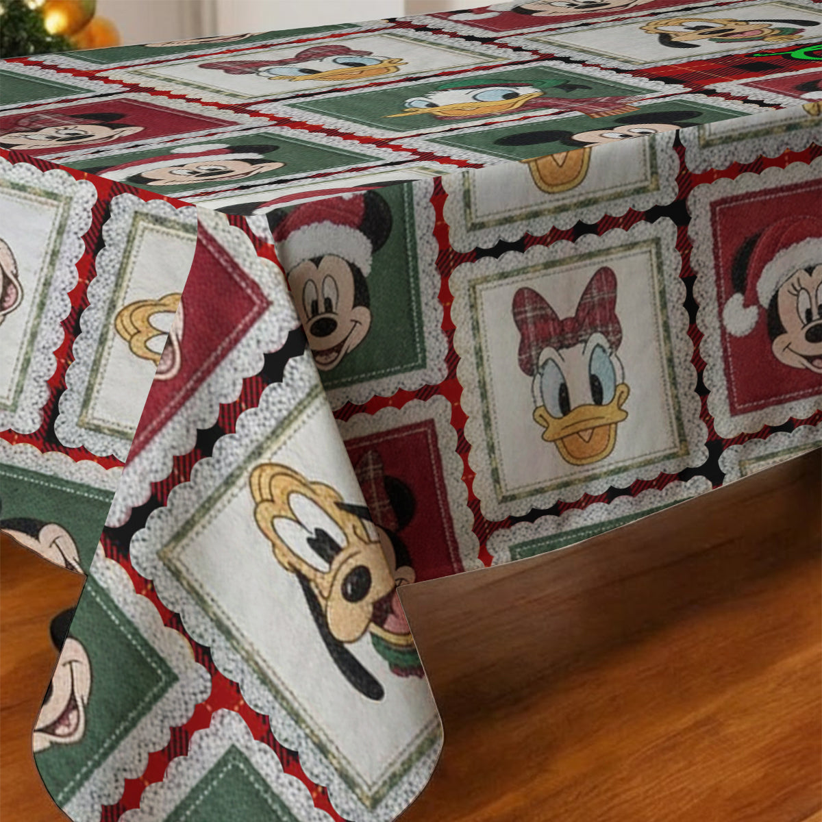 Personalized Christmas Mouse Table Cloth Cover for Family Table Cloth Cover GradoCreations