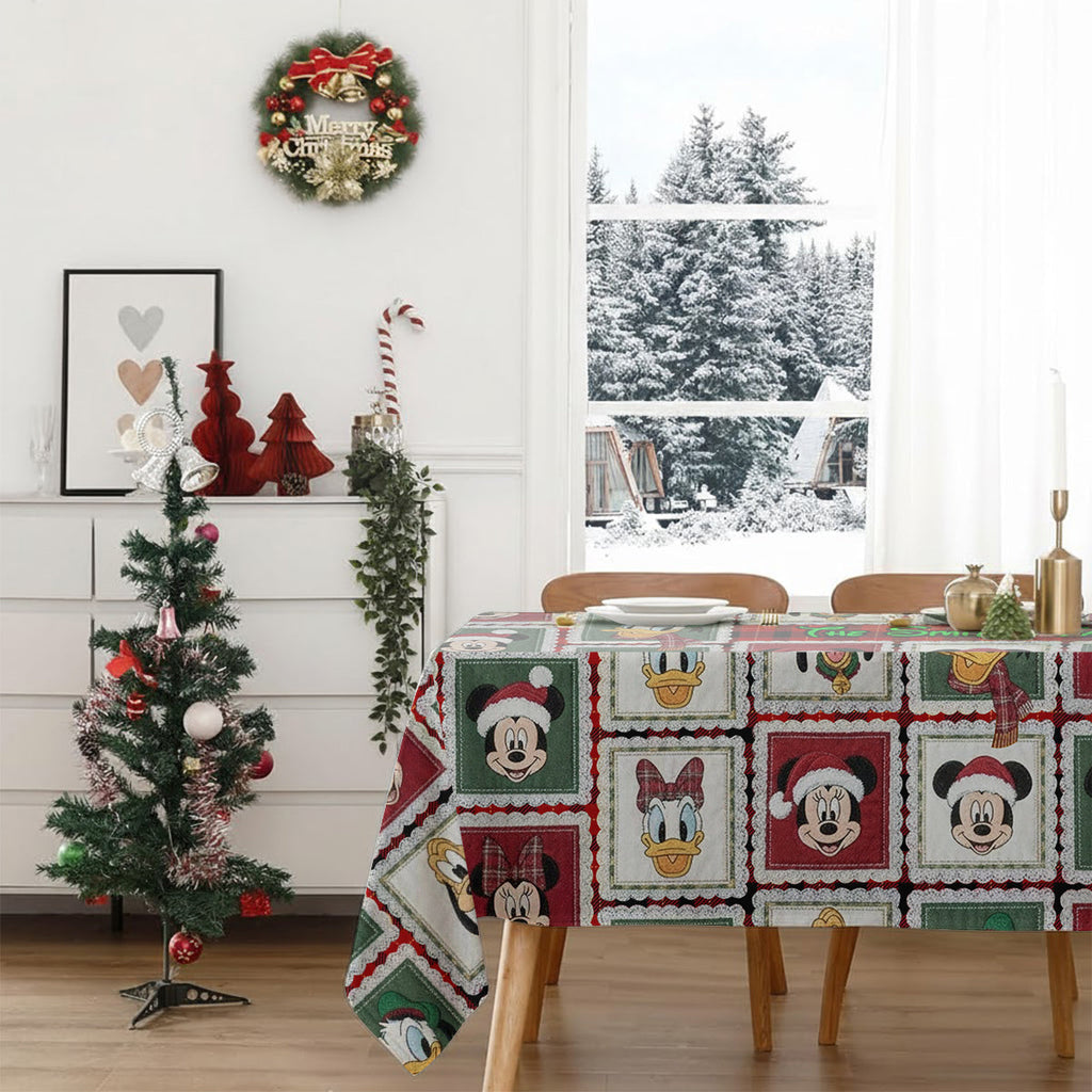 Personalized Christmas Mouse Table Cloth Cover for Family Table Cloth Cover GradoCreations