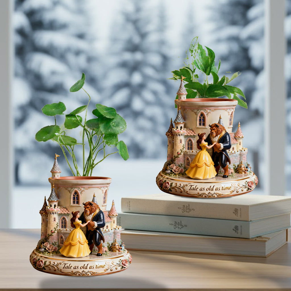 Personalized Beauty and the Beast Acrylic Flower Vase Custom Shape Gift Custom Shape Acrylic Flower Vase GradoCreations