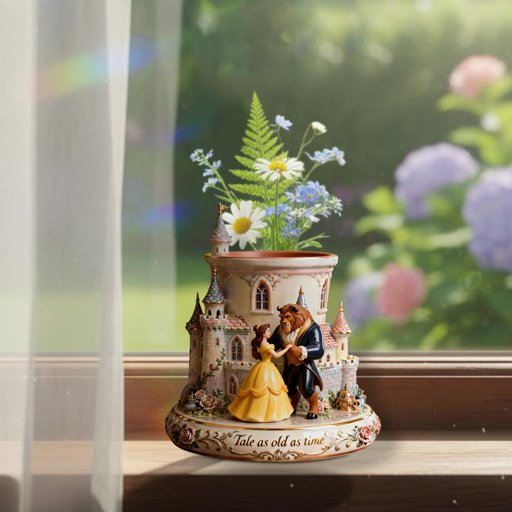 Personalized Beauty and the Beast Acrylic Flower Vase Custom Shape Gift Custom Shape Acrylic Flower Vase GradoCreations