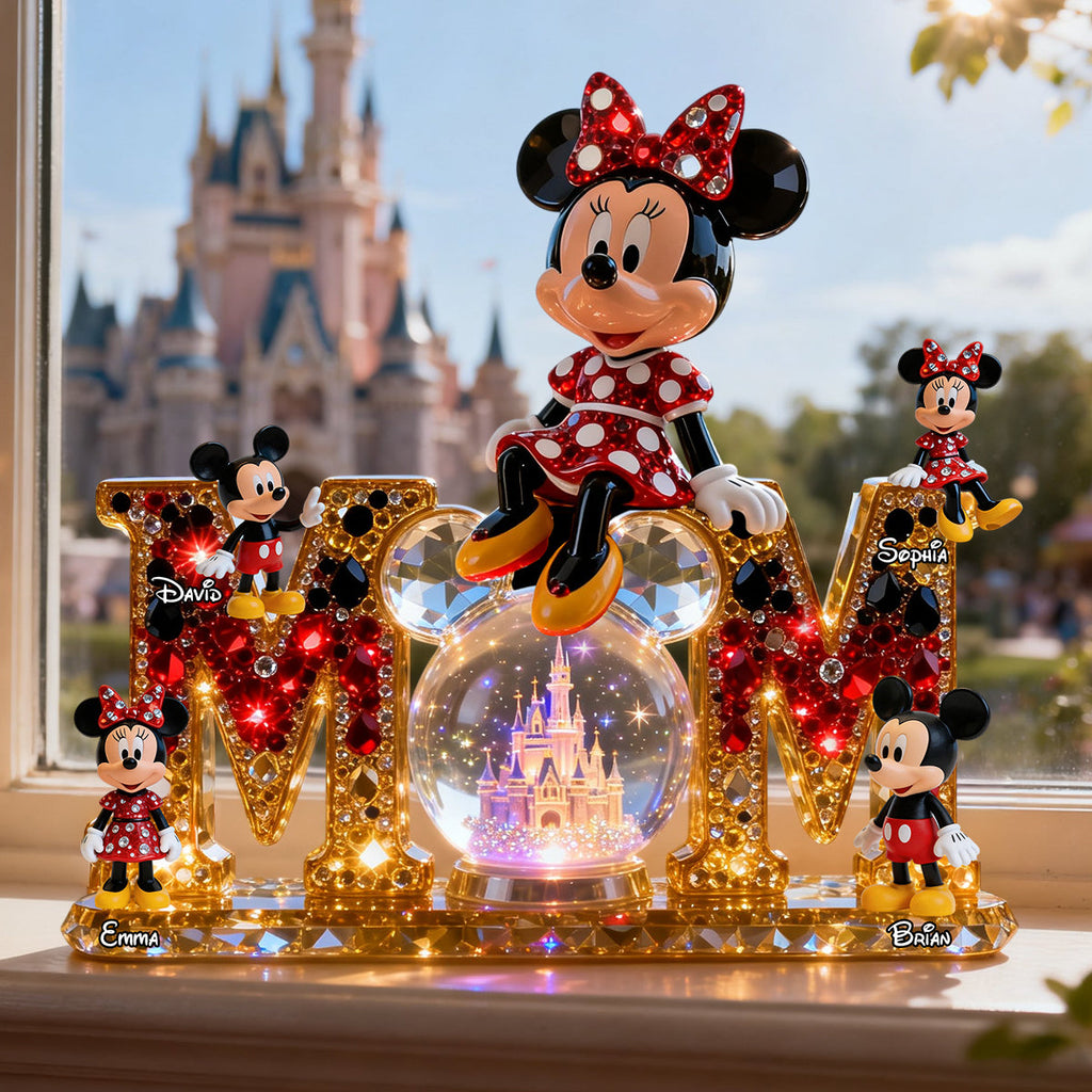 Personalized Disney Mickey Mouse Acrylic Plaque Gift for Mom Custom Shaped Acrylic Plaque GradoCreations