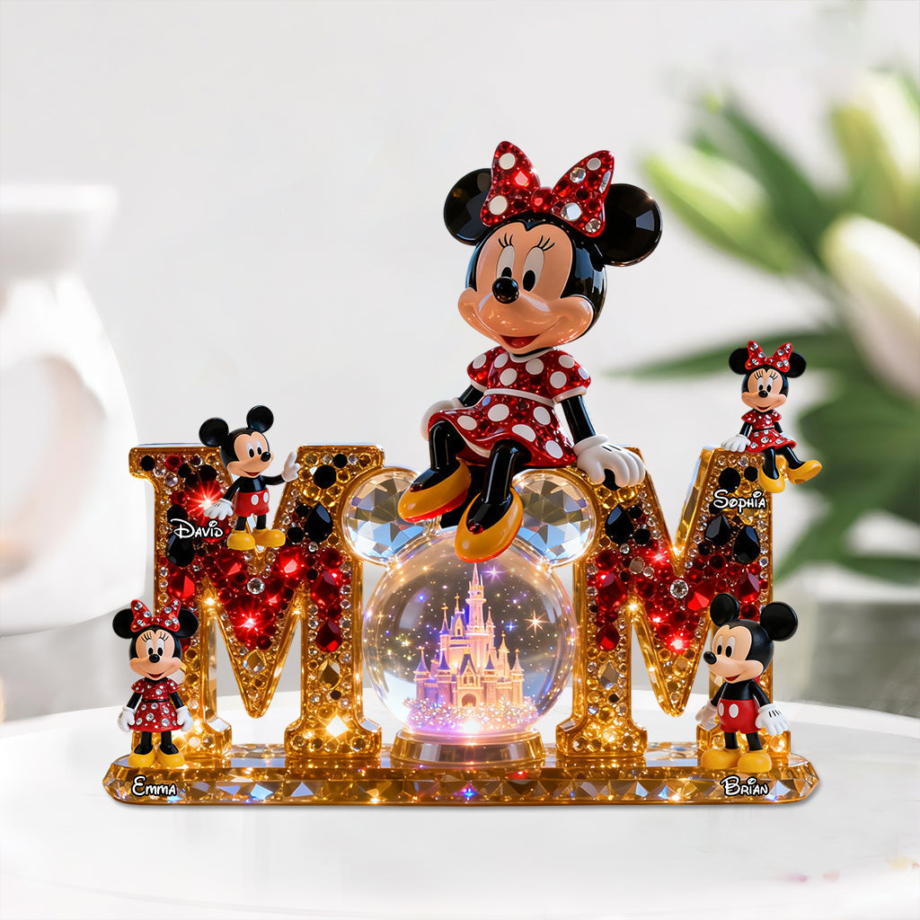Personalized Disney Mickey Mouse Acrylic Plaque Gift for Mom Custom Shaped Acrylic Plaque GradoCreations