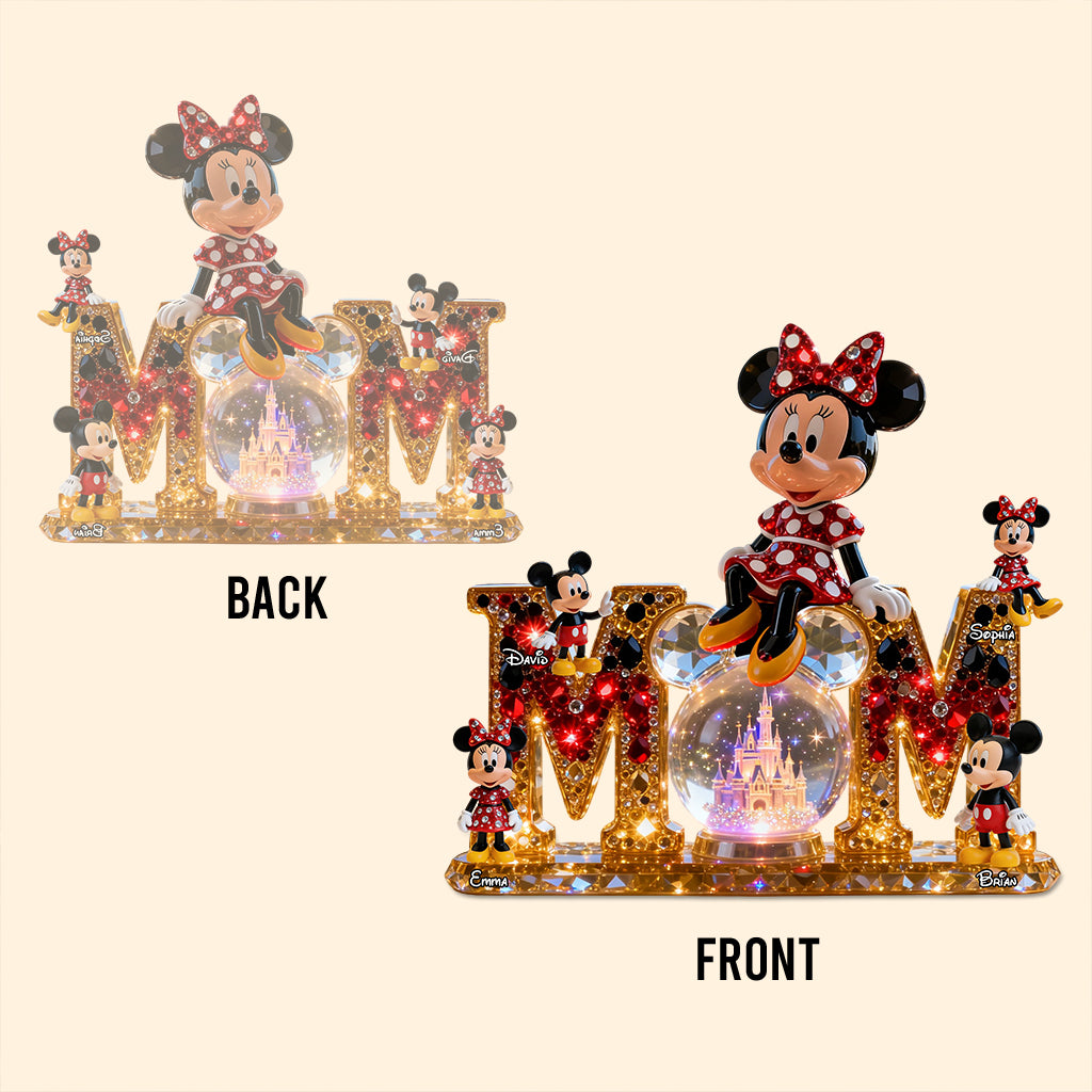 Personalized Disney Mickey Mouse Acrylic Plaque Gift for Mom Custom Shaped Acrylic Plaque GradoCreations