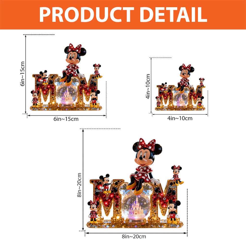Personalized Disney Mickey Mouse Acrylic Plaque Gift for Mom Custom Shaped Acrylic Plaque GradoCreations