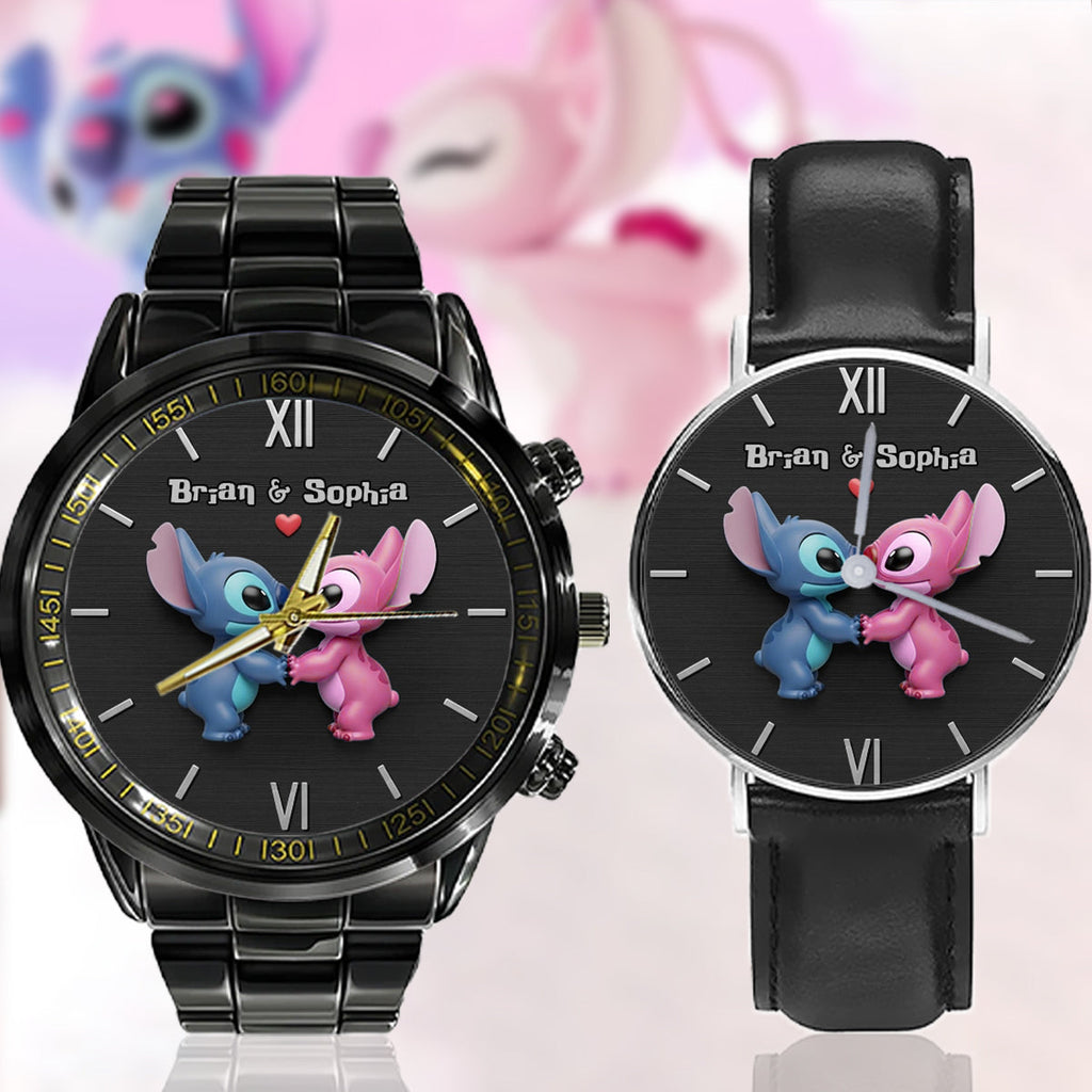 Personalized Ohana Couple Hand Watch Set Custom Names Gift for Anniversary Couple Hand Watch Set GradoCreations