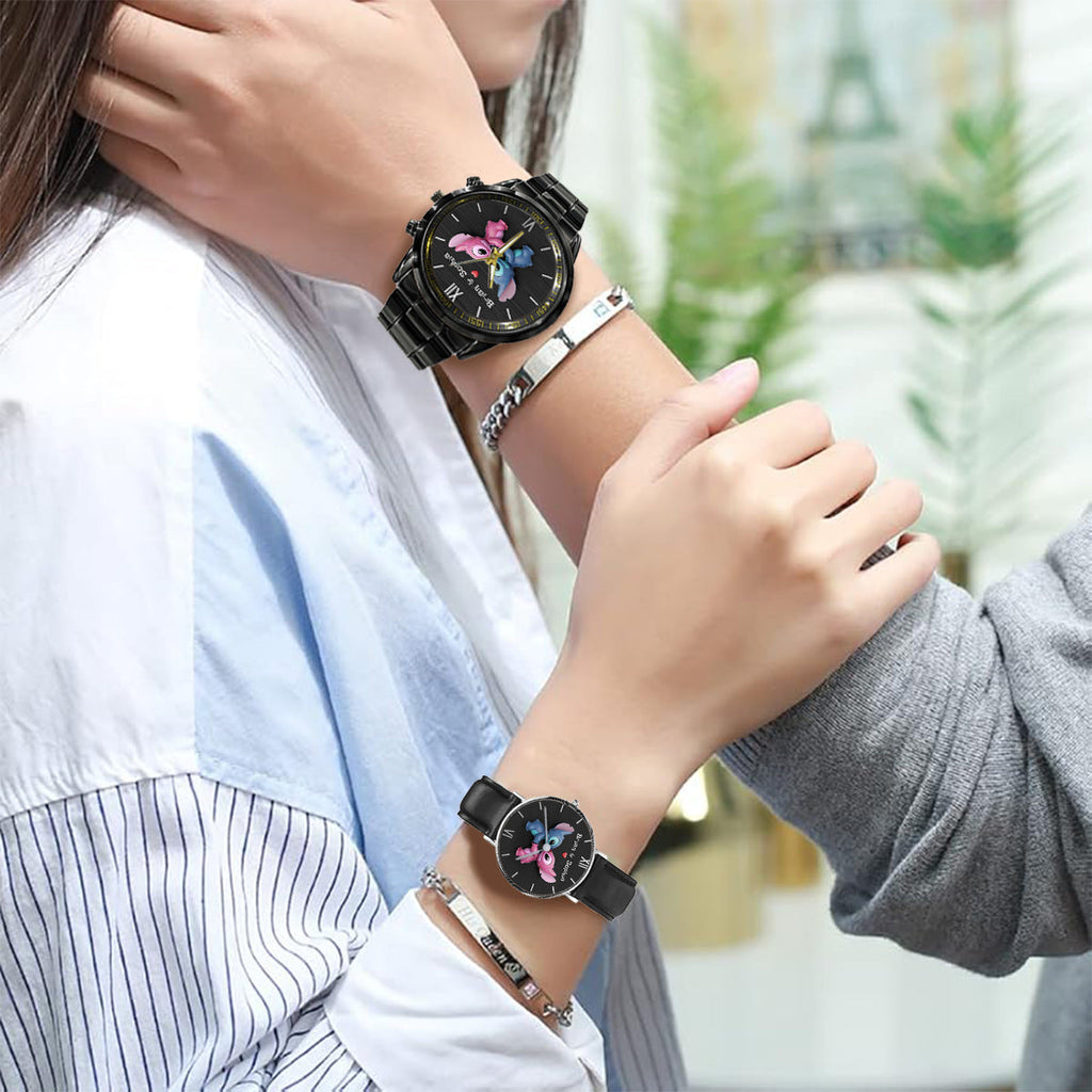 Personalized Ohana Couple Hand Watch Set Custom Names Gift for Anniversary Couple Hand Watch Set GradoCreations