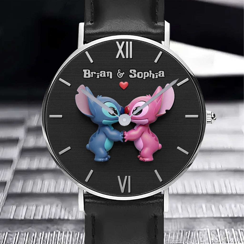 Personalized Ohana Couple Hand Watch Set Custom Names Gift for Anniversary Couple Hand Watch Set GradoCreations