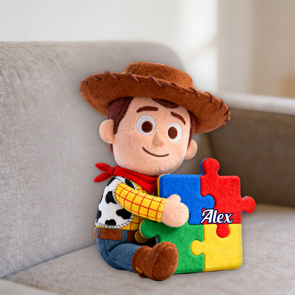 Personalized Faux Fur Pillow Custom Shape Gift for Autism Awareness Premium Faux Fur Pillow GradoCreations