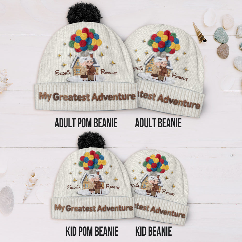Personalized Couple Beanie Hat Custom Names Winter Gift Beanie Hat GradoCreations