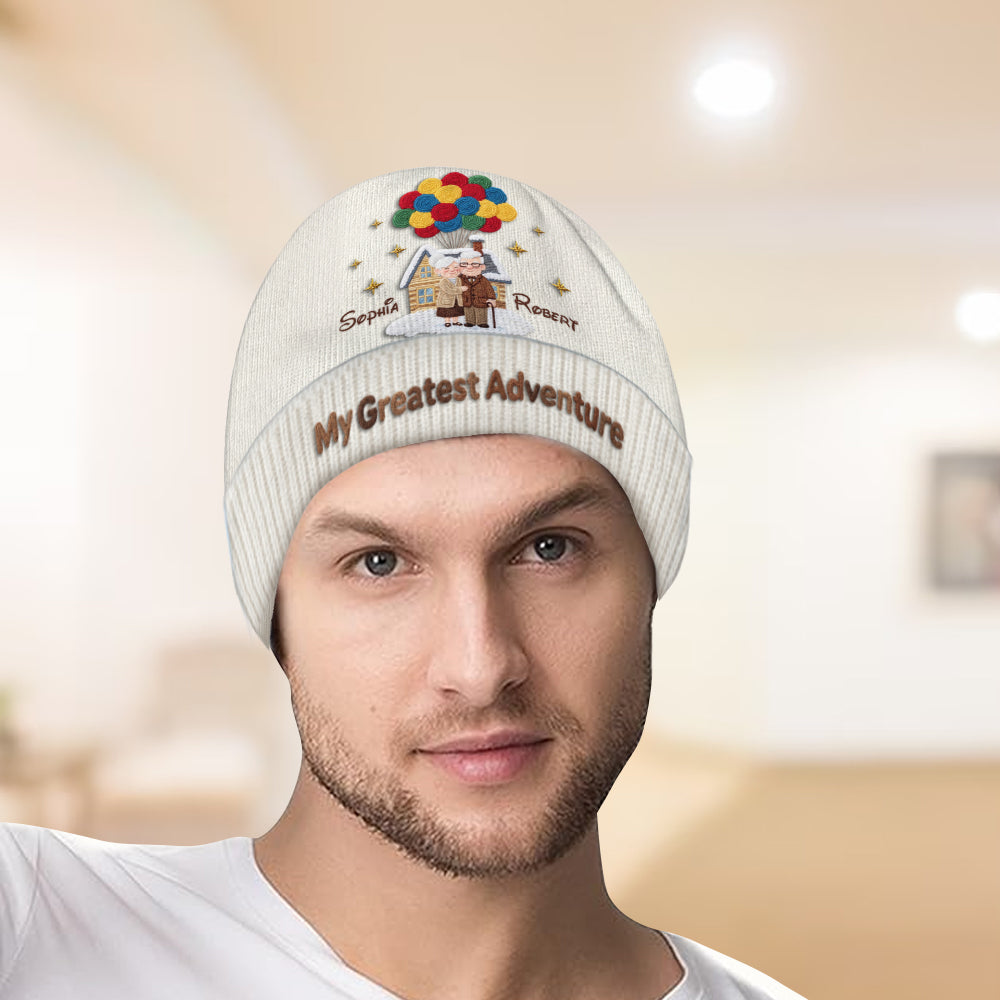 Personalized Couple Beanie Hat Custom Names Winter Gift Beanie Hat GradoCreations