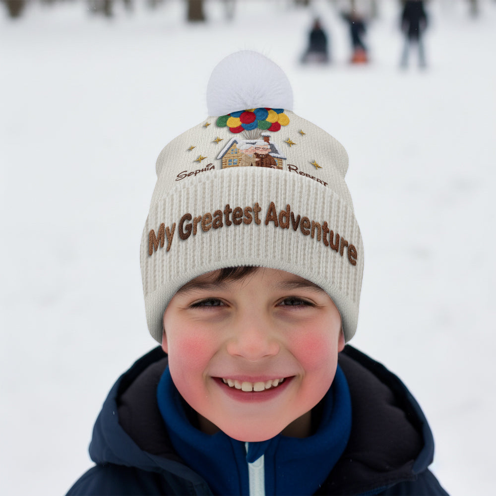 Personalized Couple Beanie Hat Custom Names Winter Gift Beanie Hat GradoCreations