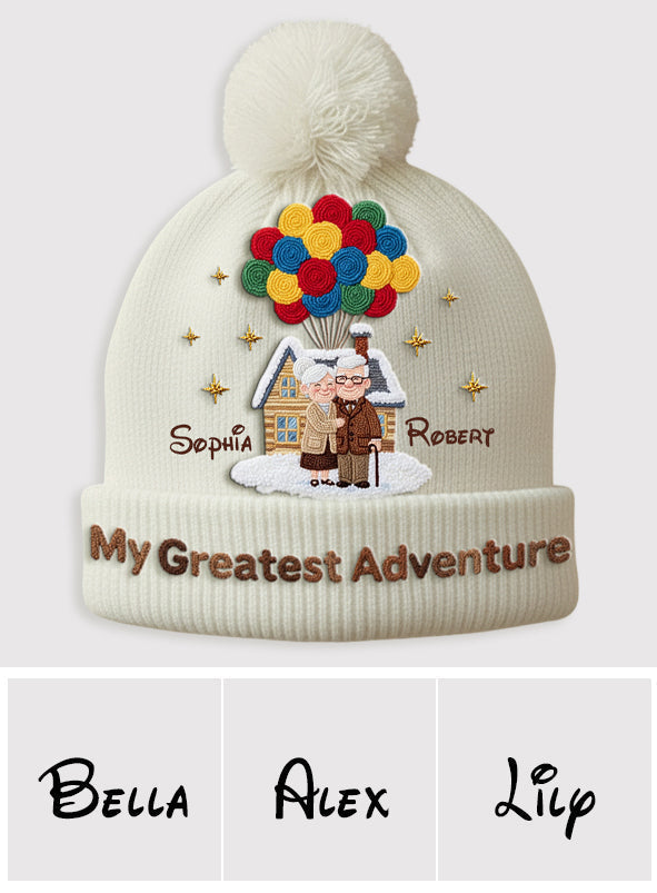 Personalized Couple Beanie Hat Custom Names Winter Gift Beanie Hat GradoCreations