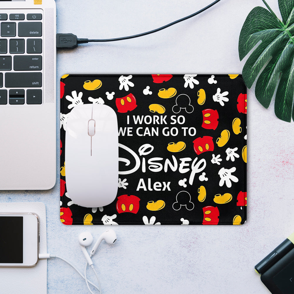 Personalized Disney Mouse Pad Custom Name Gift for Kids Mouse Pad GradoCreations