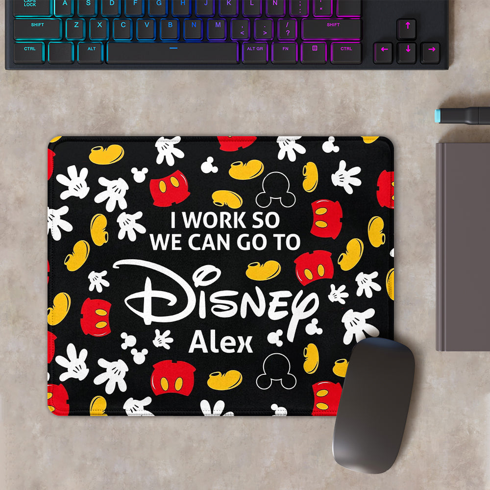 Personalized Disney Mouse Pad Custom Name Gift for Kids Mouse Pad GradoCreations
