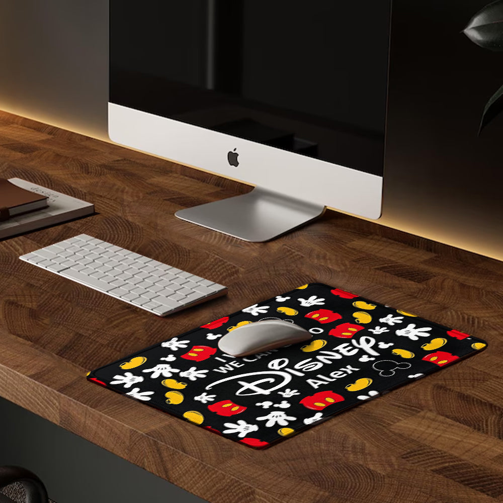 Personalized Disney Mouse Pad Custom Name Gift for Kids Mouse Pad GradoCreations