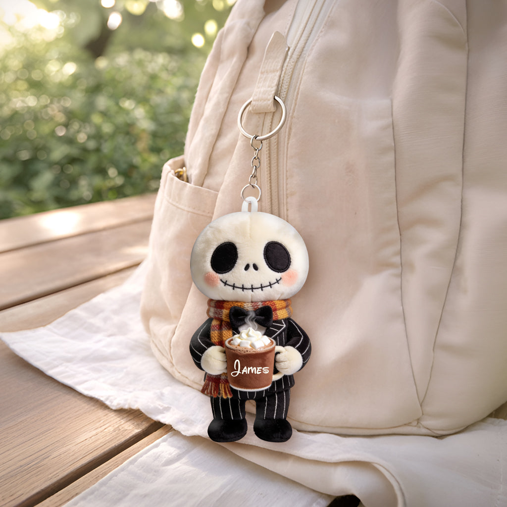 Personalized Fall Tumbler with Plush Charm - Custom Name Gift Tumbler With Plush Charm GradoCreations