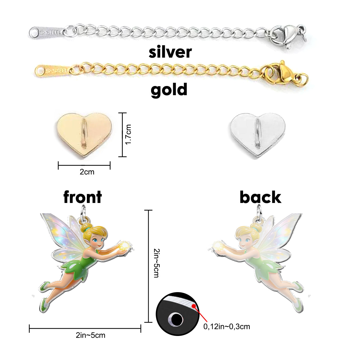 Personalized Fairy Dangling Charms Custom Gift for Kids Dangling Charms GradoCreations