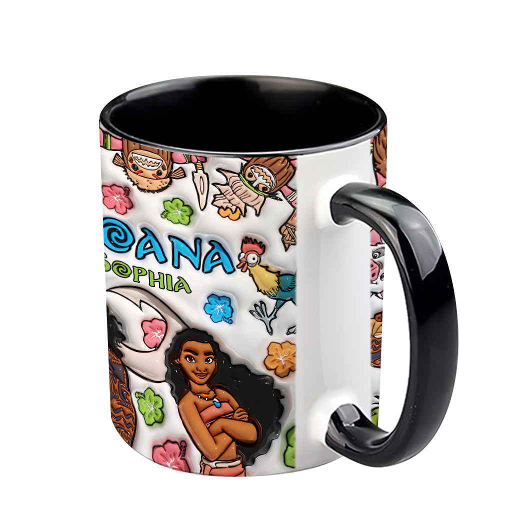 Personalized Moana Accent Mug Custom Name Gift for Kids Accent Mug GradoCreations