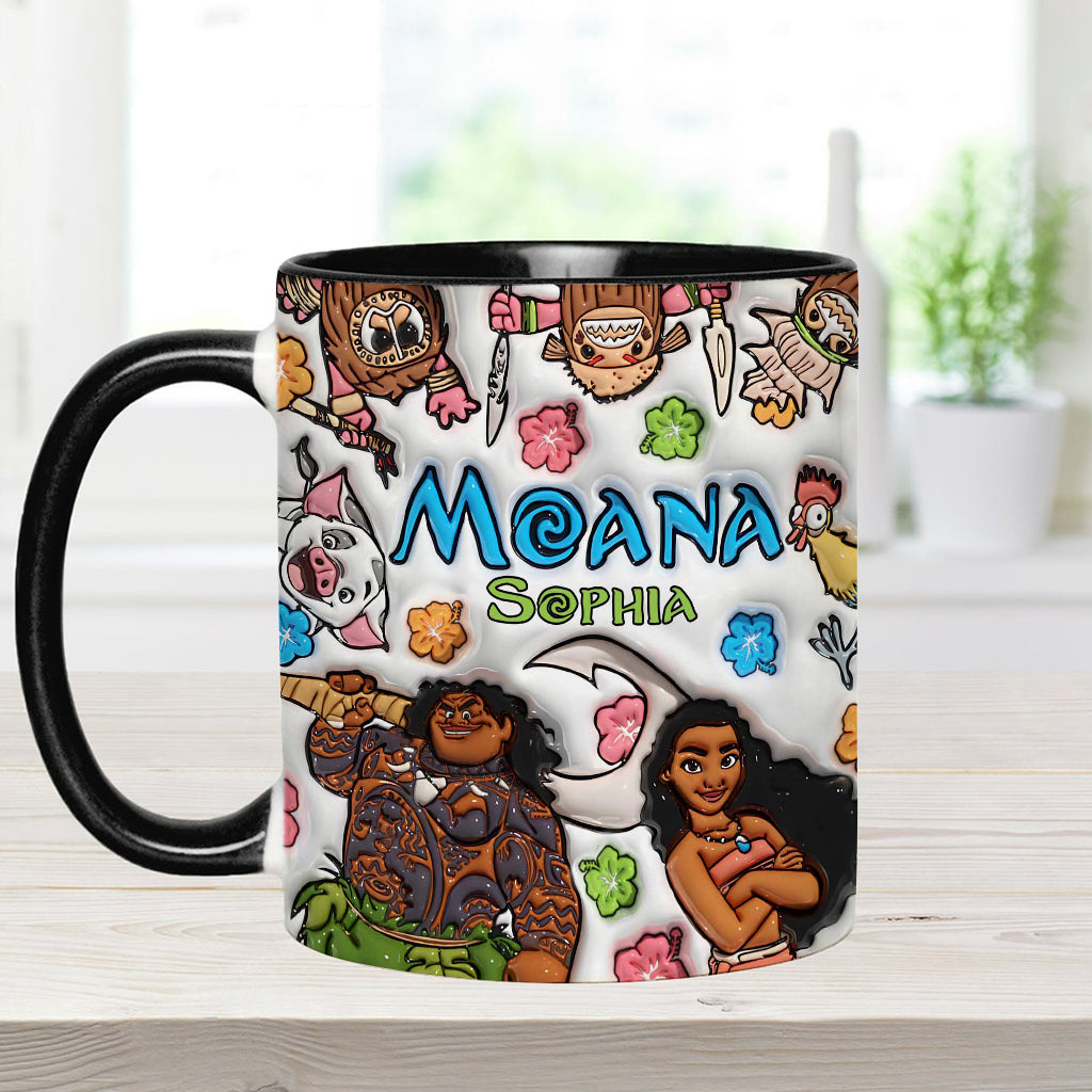 Personalized Moana Accent Mug Custom Name Gift for Kids Accent Mug GradoCreations