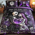 Personalized Nightmare Before Christmas Quilt Set for Couples Quilt Set GradoCreations