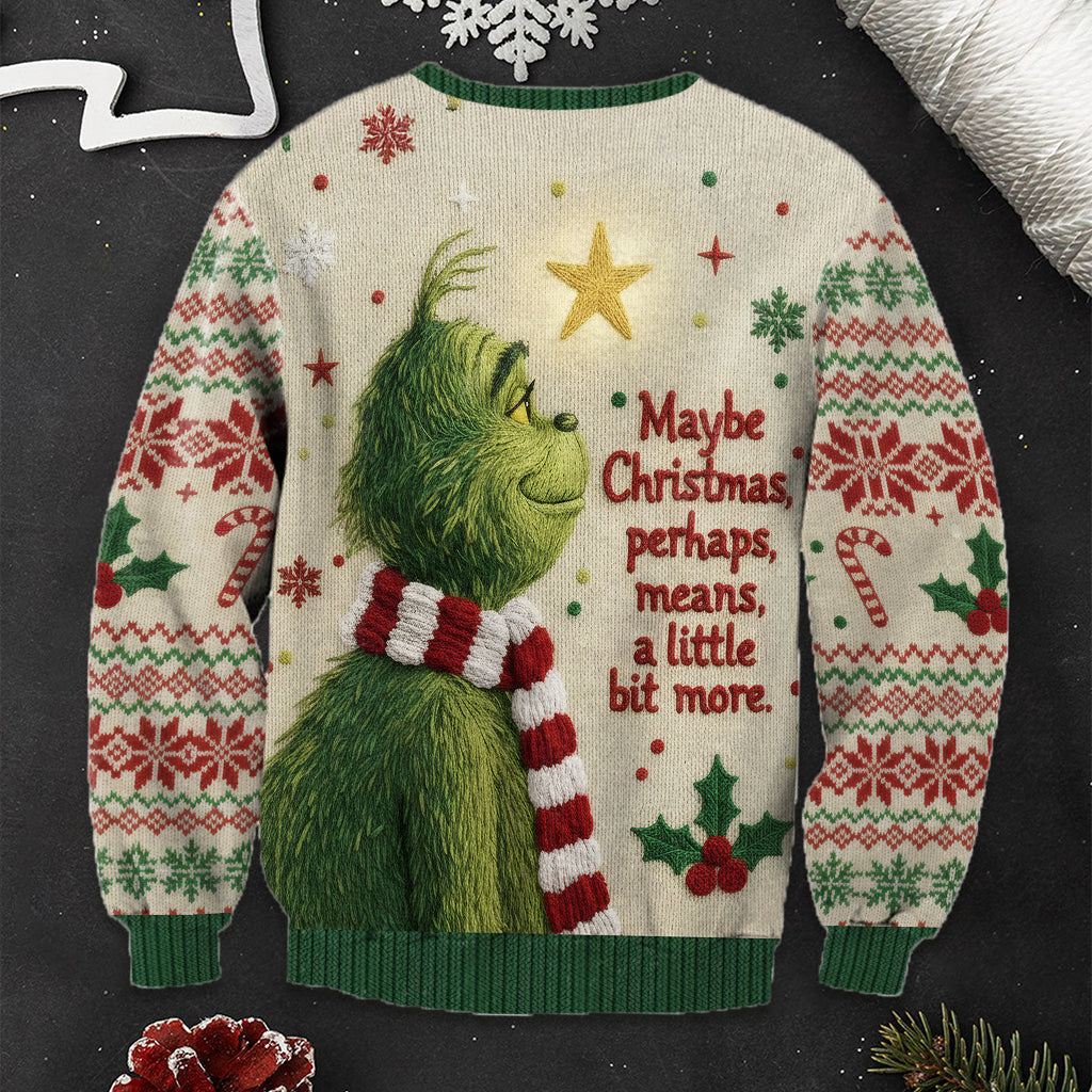 Personalized Grinch Christmas Ugly Sweater Custom Name Gift Ugly Sweater GradoCreations