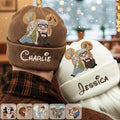 Personalized Couple Beanie Hat Custom Names Gift for Anniversary Beanie Hat GradoCreations