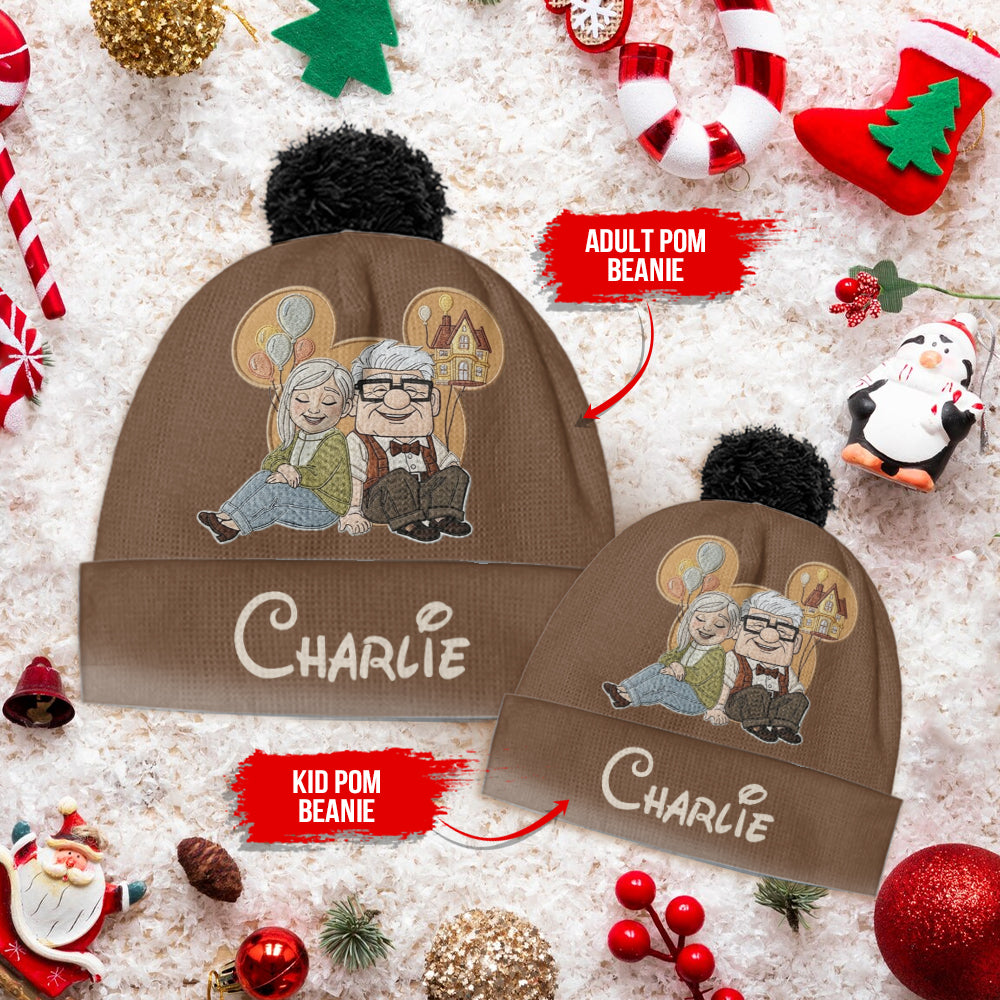 Personalized Couple Beanie Hat Custom Names Gift for Anniversary Beanie Hat GradoCreations