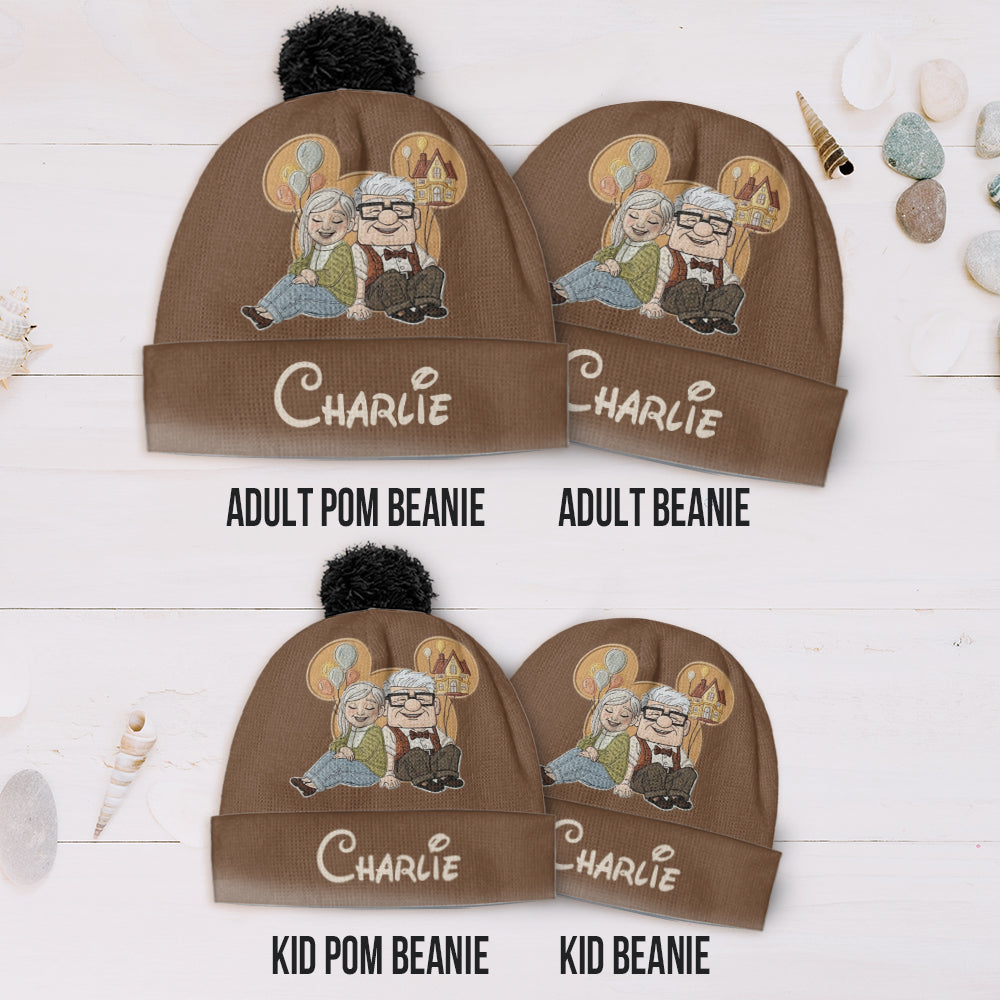 Personalized Couple Beanie Hat Custom Names Gift for Anniversary Beanie Hat GradoCreations