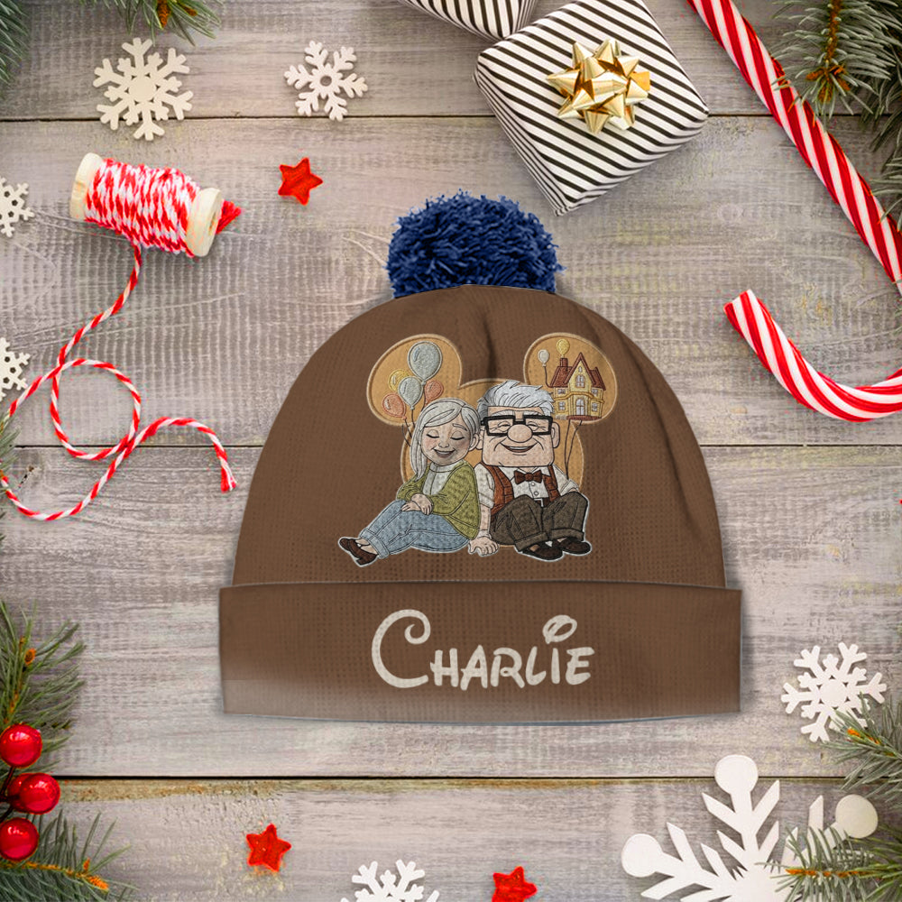 Personalized Couple Beanie Hat Custom Names Gift for Anniversary Beanie Hat GradoCreations