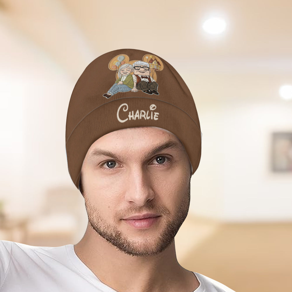 Personalized Couple Beanie Hat Custom Names Gift for Anniversary Beanie Hat GradoCreations
