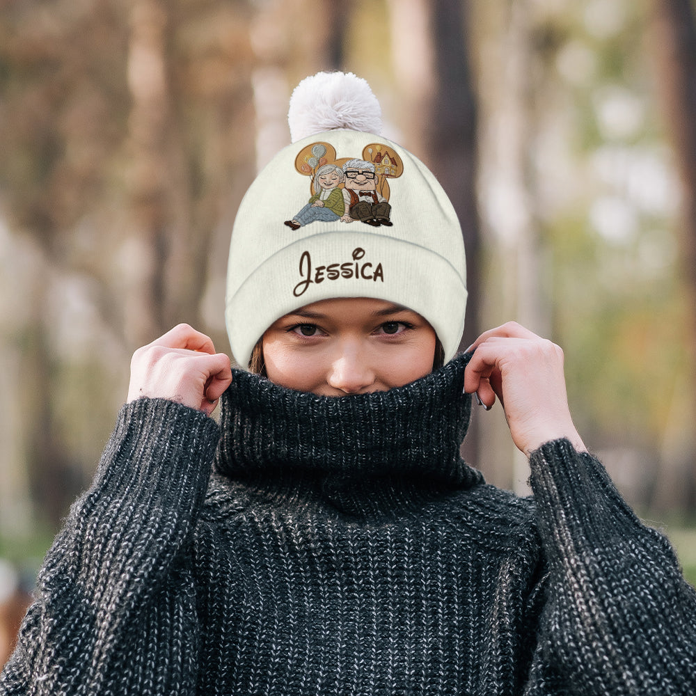 Personalized Couple Beanie Hat Custom Names Gift for Anniversary Beanie Hat GradoCreations