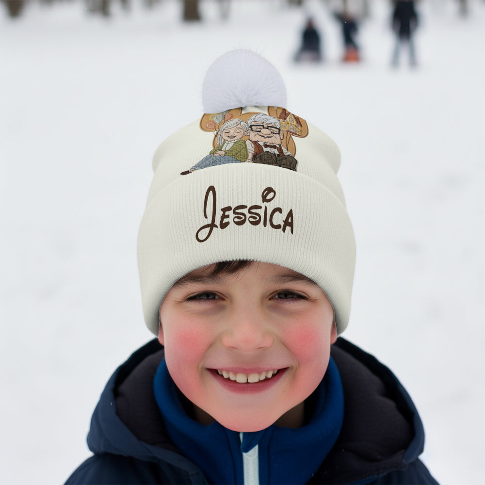 Personalized Couple Beanie Hat Custom Names Gift for Anniversary Beanie Hat GradoCreations