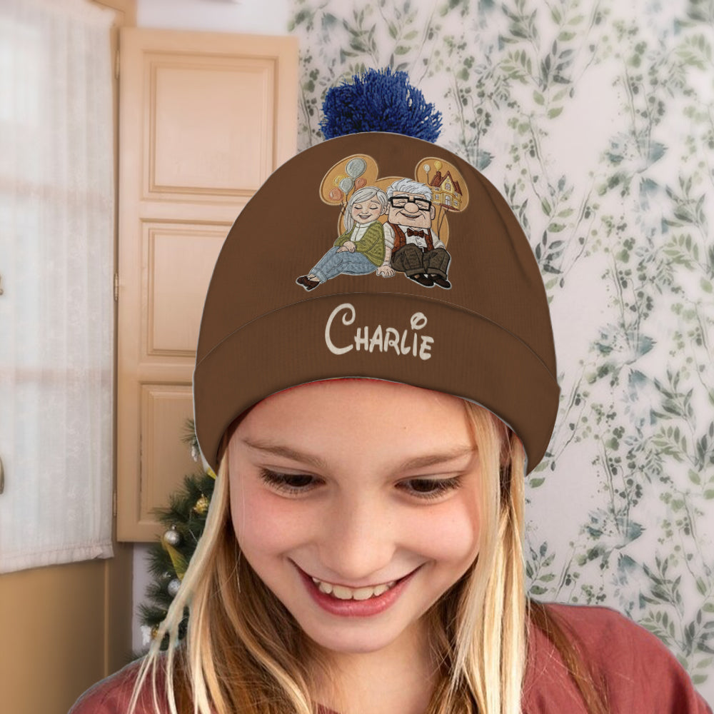 Personalized Couple Beanie Hat Custom Names Gift for Anniversary Beanie Hat GradoCreations